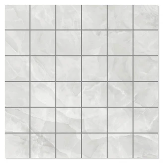 Marmor Mosaik Klinker <strong>Poyotello</strong>  Ljusgrå Polerad 30x30 (5x5) cm